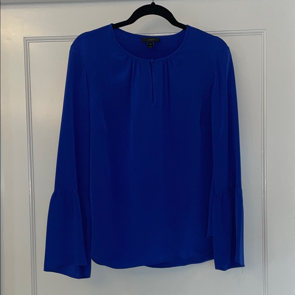 J. Crew Women’s Royal Blue Silk Blouse